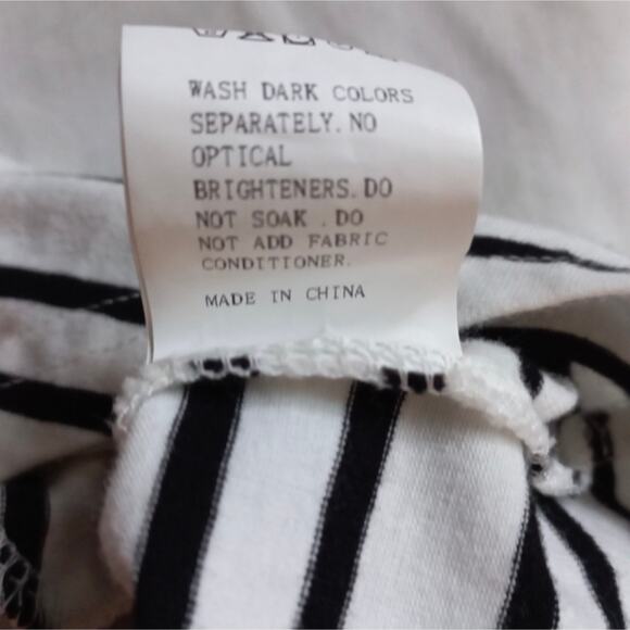 SheIn Cap Sleeves Striped Dress Shirt V Neck Size Small - Picture 8 of 11